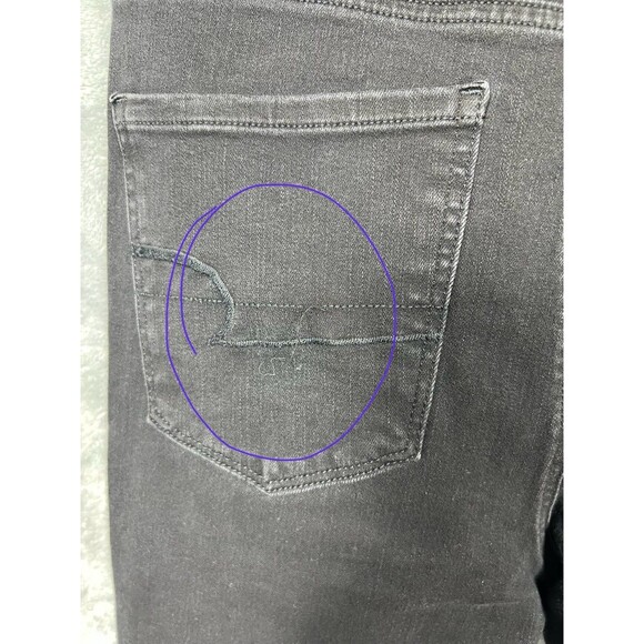 American Eagle Women's 10 Regular Next Level Hi-Rise Jegging Jeans Black M - Picture 7 of 16